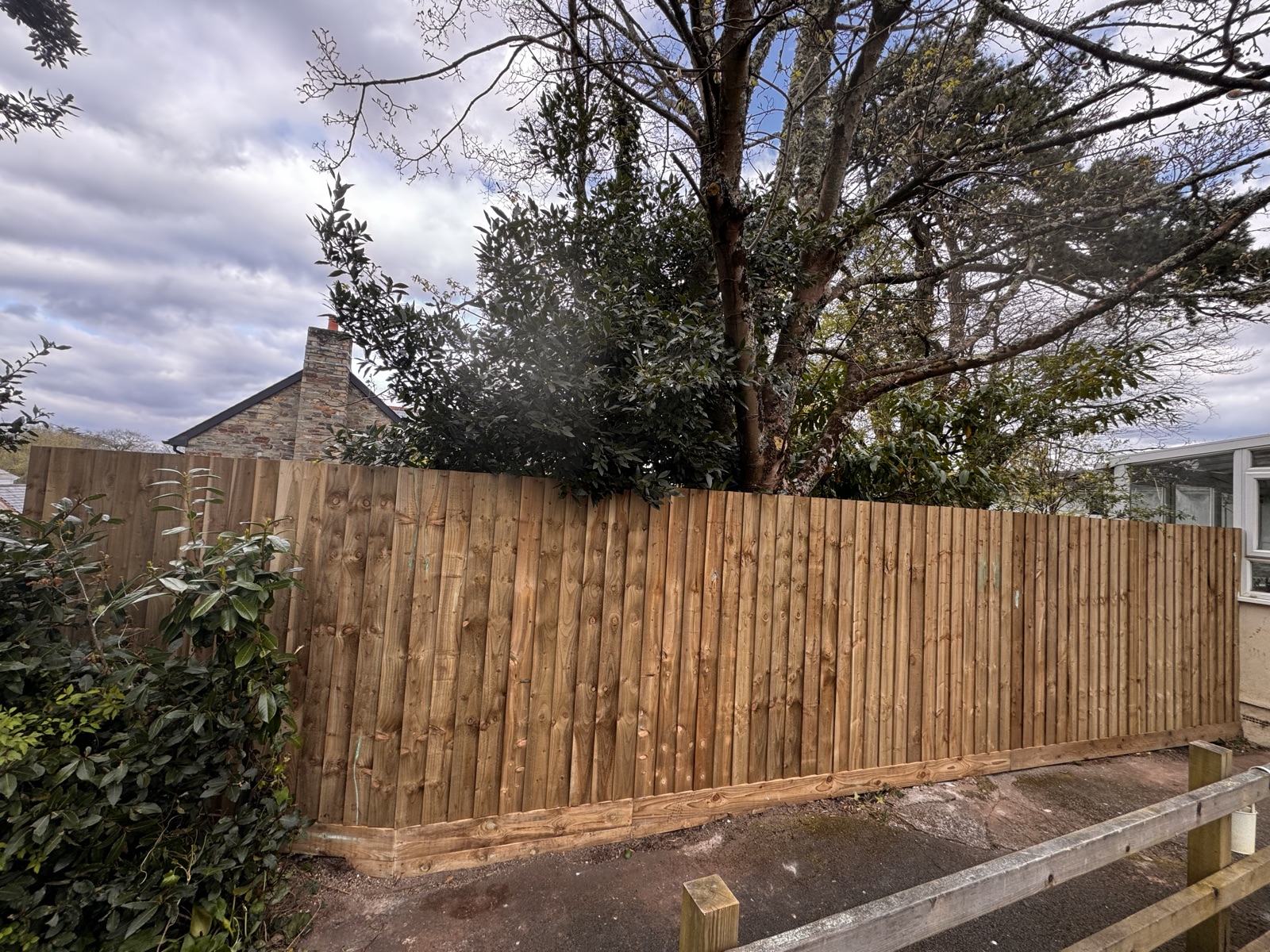 Timber closeboard fence