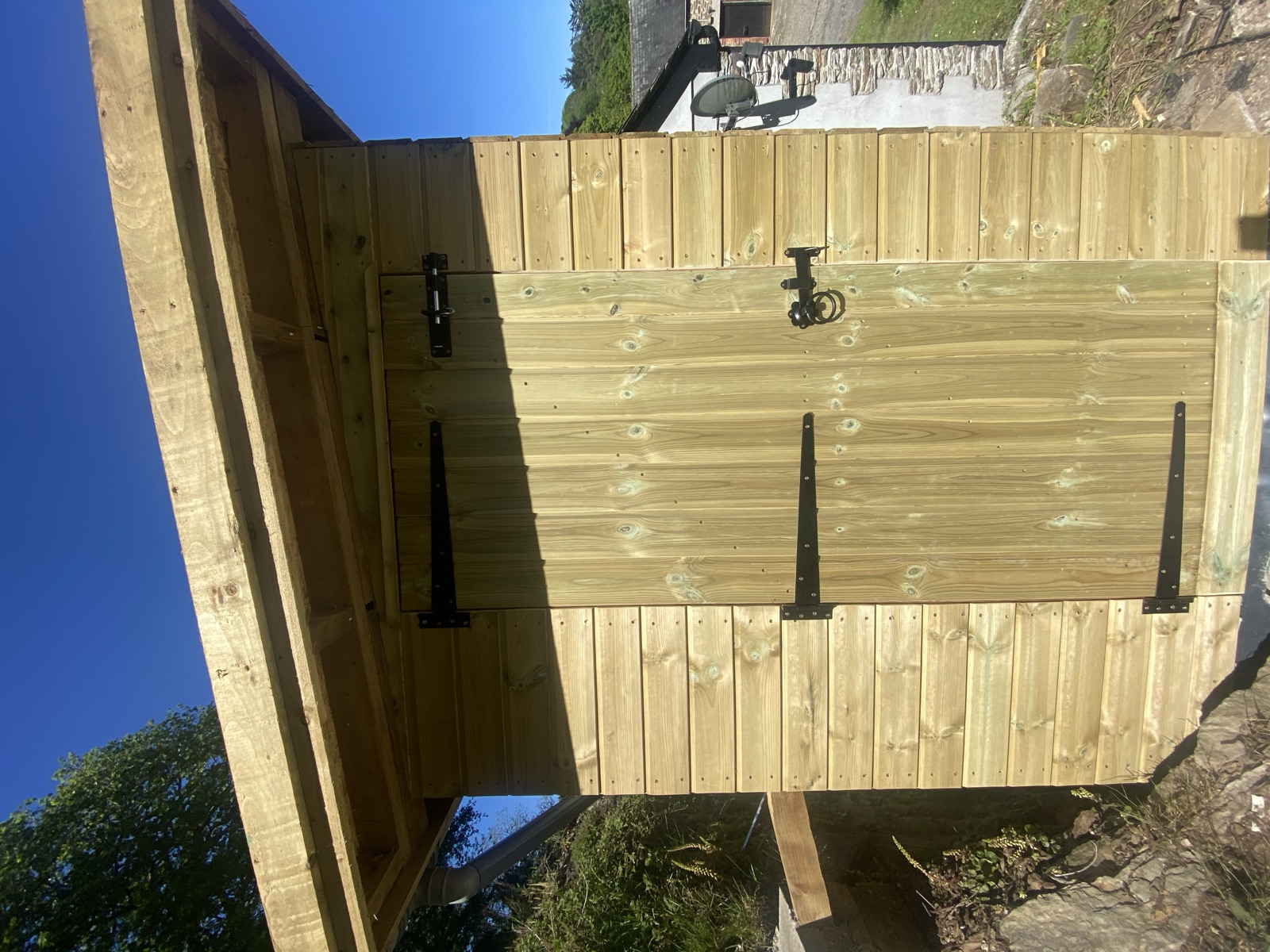 Timber door and cladding detail
