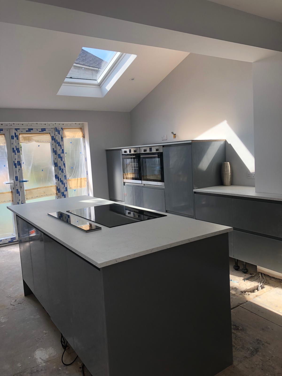 Kitchen installation in progress