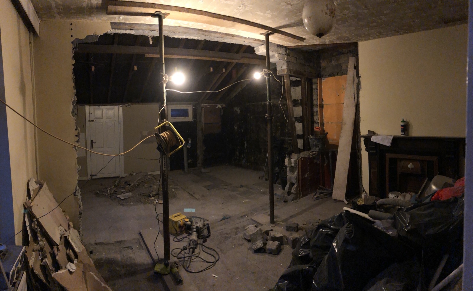 Opening up the kitchen during renovation